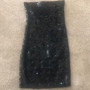 Black evening dress.